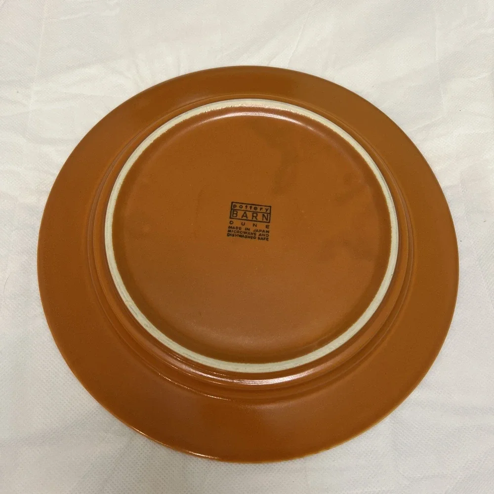 Vtg Pottery Barn Dune Persimmon Dinner Plates Retro MCM Boho Replacement